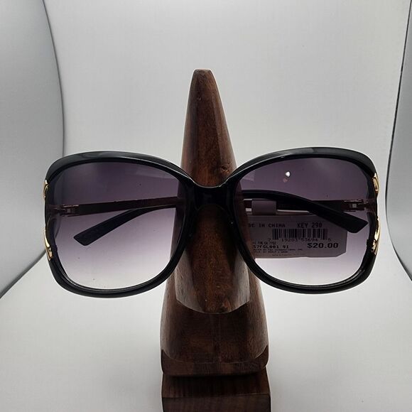 NWT Ophelia Roe Black & Gold Sunglasses - Picture 1 of 6